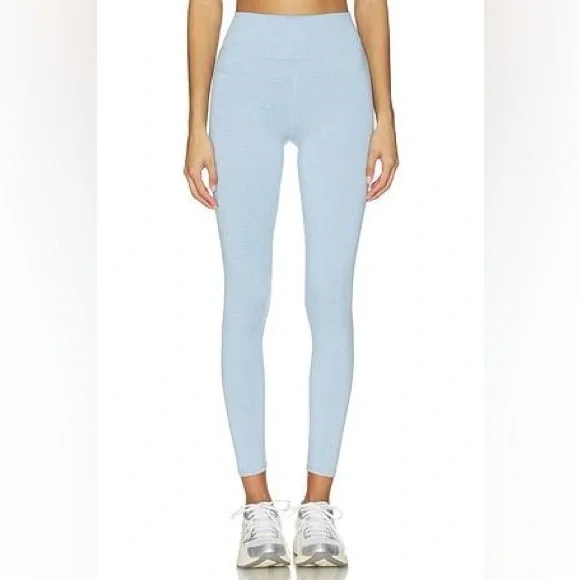 Beach Riot Blue Ribbed Fold Over Leggings - Picture 8 of 8